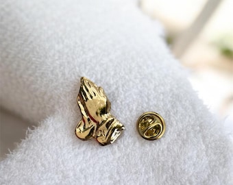 Praying Hands Lapel Pin- Gold Plated Pin
