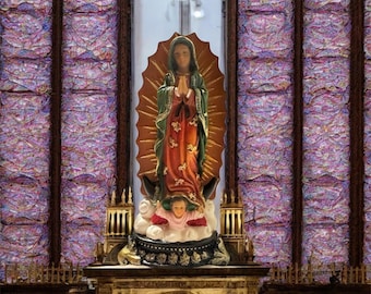 Virgin De Guadalupe Statue: 5" Handcrafted Italian Religious Figurine