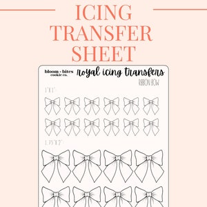 bow royal icing transfer sheets printable ribbon bow royal icing transfer template icing transfer sheet printable bow icing transfer sheet