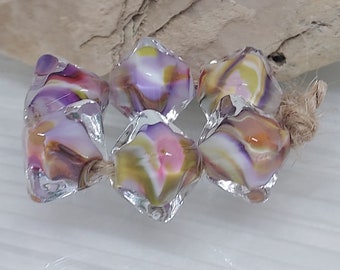 Handmade Artisan Lampwork Beads - Set of 6 Glass Beads 12mm