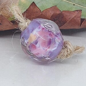 Lampwork Bead Focal 14mm, Handmade Glass Bead