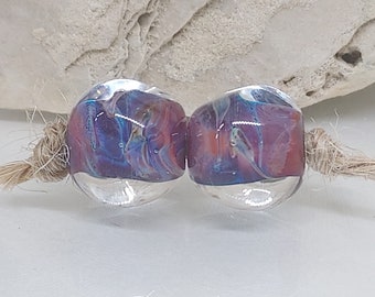 Artisan Lampwork Bead Pair Handmade Lampwork Handmade Glass Beads