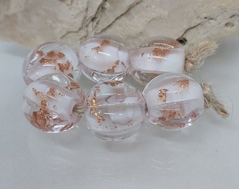 Artisan Lampwork Beads, Handmade Lampwork Beads, 12mm, Set of 6