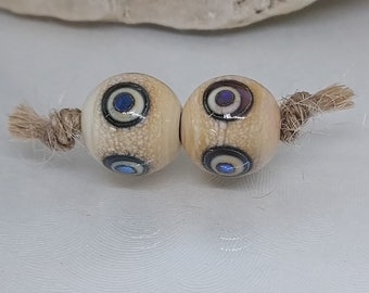 Artisan Lampwork Bead Pair Handmade Lampwork Handmade Glass Beads