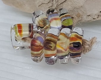 Handmade Artisan Lampwork Beads - Set of 8