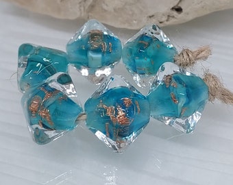 Handmade Artisan Lampwork Beads - Set of 6 Glass Beads 12mm