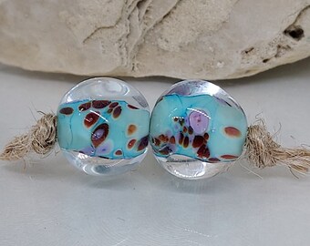 Artisan Lampwork Bead Pair Handmade Lampwork Handmade Glass Beads