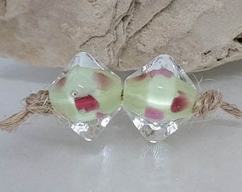 Lampwork Beads - Handgefertigtes Glasperlen Paar