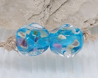 Handgefertigtes Glasperlen-Paar