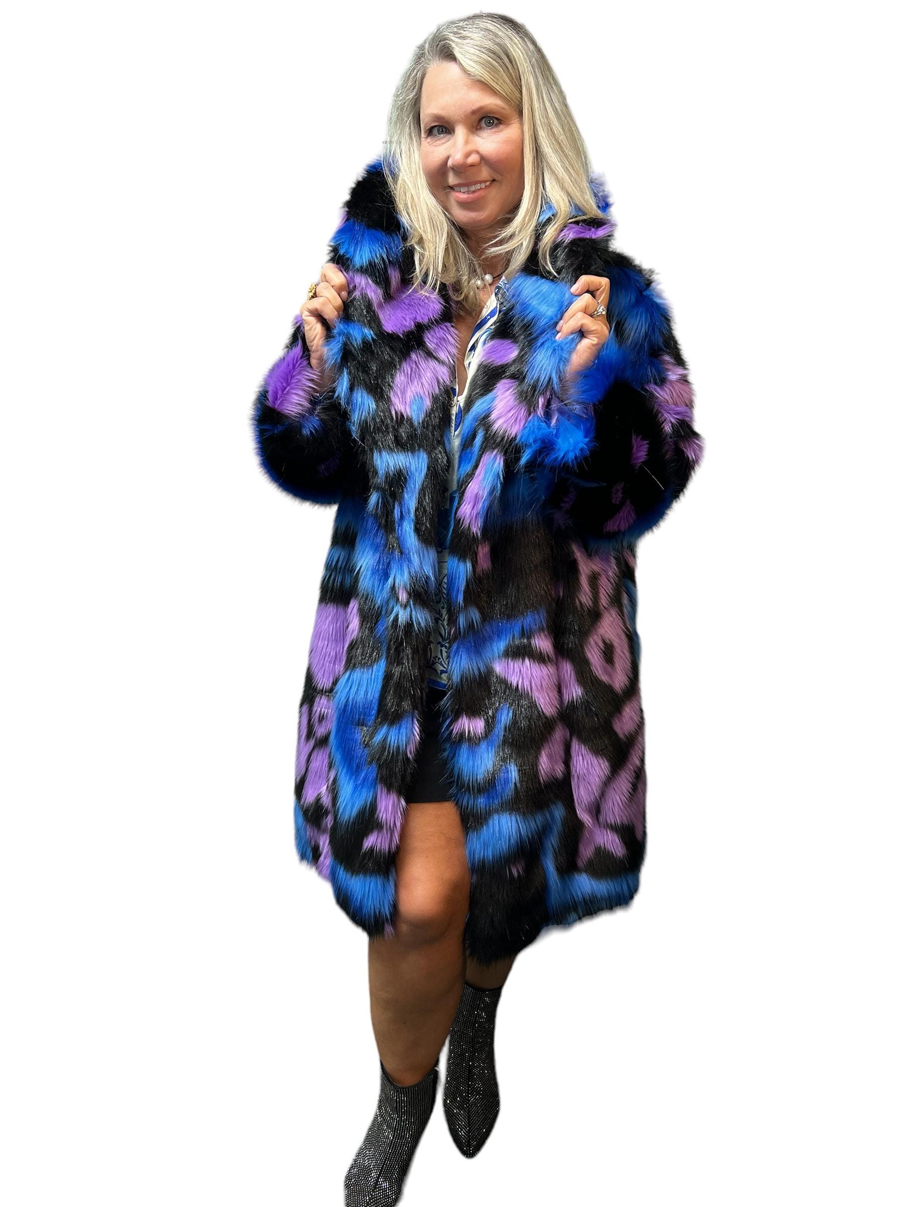 HLT ＊ Convertible Faux Fur Tippet Coat Convertible Faux Fur Tippet Coat M HLT（Convertible Faux Fur