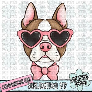 Red Nose Pitbull-sublimatiebestand Valentines Dog PNG-bestanden sublimatie png – DTF-ontwerp,