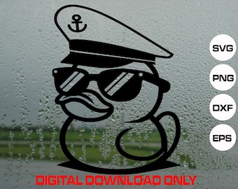 Duck With Sunglasses SVG: Fun Clipart for Crafts (Digital Download)
