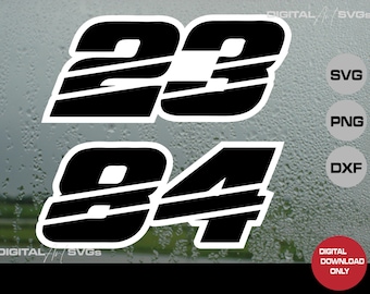 Dirtbike Racing Numbers SVG Font: MX BMX Speed (Digital Download)
