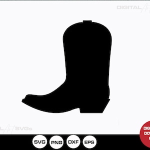 Cowboy Boot SVG, Cowboy Boot Cut File, Western Svg, Cowboy SVG, Svg file for Cricut, Cowboy Boot Silhouette, Western Clipart, Cowboy Clipart