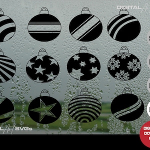 Christmas Balls SVG, Intricate Laser Cut Files for Ornaments and Decorations, Ideal for Unique Holiday Gift Ideas
