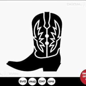 Cowboy-Stiefel SVG, Cowboy-Stiefel geschnitten-Datei, Western-Svg, Cowboy SVG, SVG-Datei für Cricut, Cowboy-Boot Silhouette, Western Clipart, Cowboy Clipart
