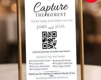 Wedding QR Code Upload Template — Editable in Canva