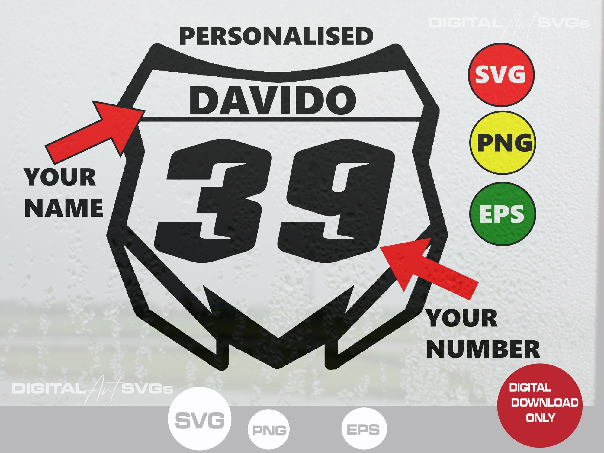 Dirt Bike Number Plate Vector