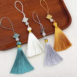 2Pcs Colorful Traditional Tassel Accessory Pendant Charm,6" Total Length Tassel for Jewelry, Mala, Embellishments for Bookmarks DIY