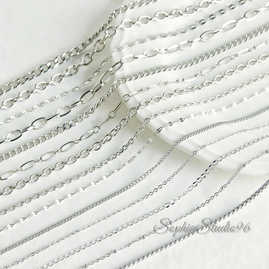 Stainless Steel Minimalist Chain, Dainty Unfinished Chain for Necklace ...
