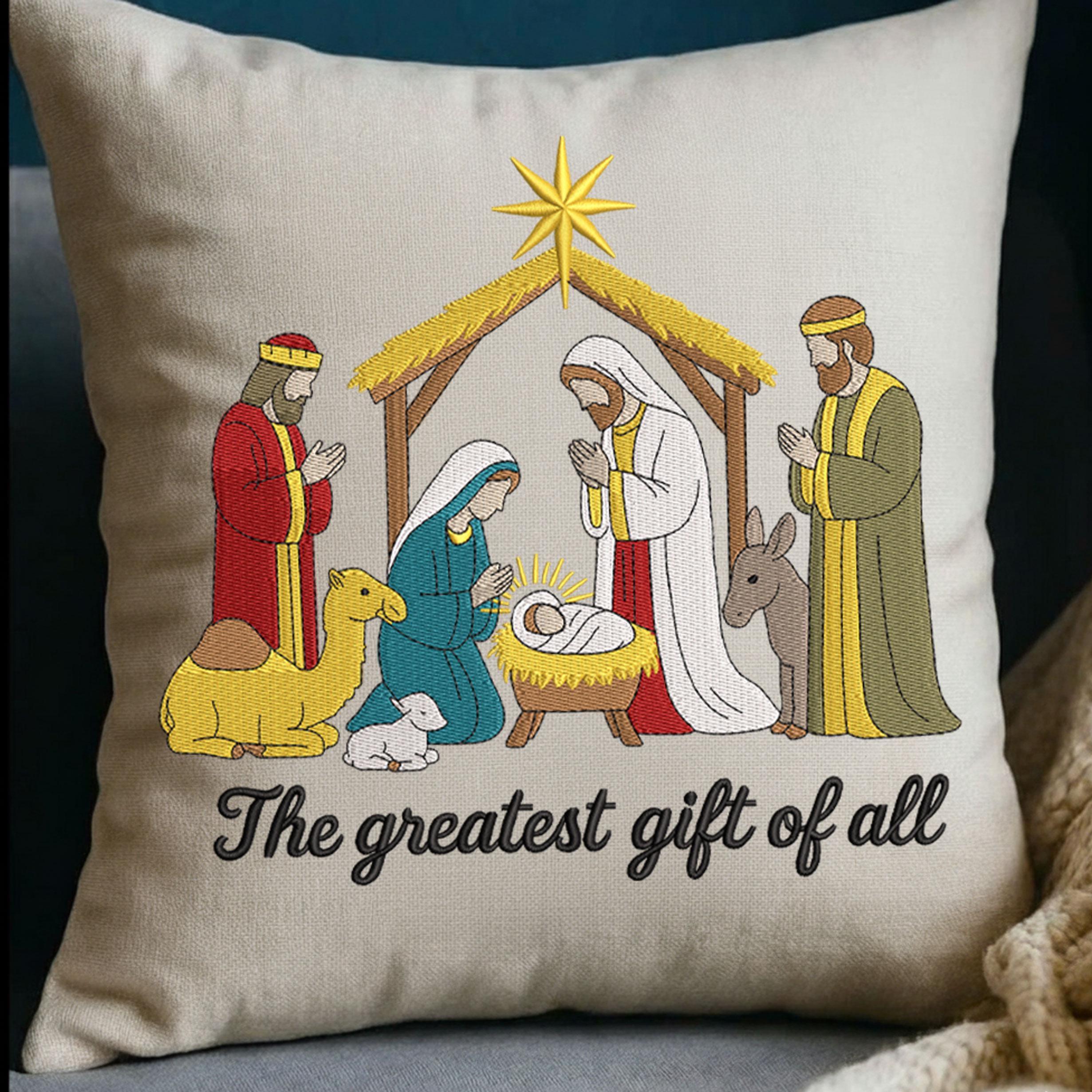 Greatest Gift of All Embroidery Designs, Jesus Nativity Pattern ...