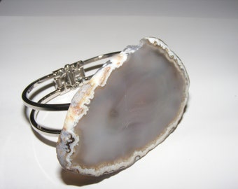 agate geode statement cuff