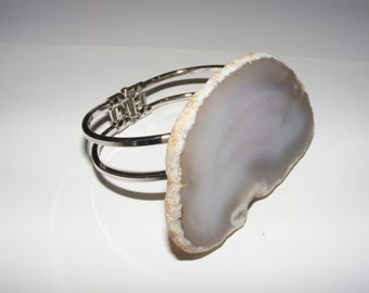 agate geode statement cuff