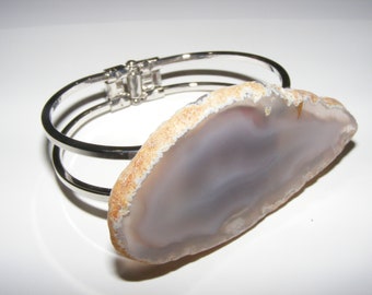 agate geode statement cuff