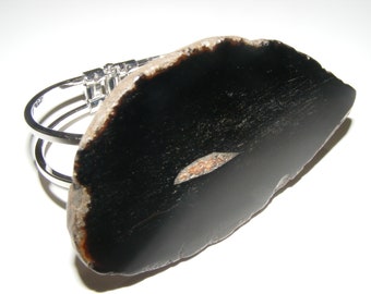 black agate cuff