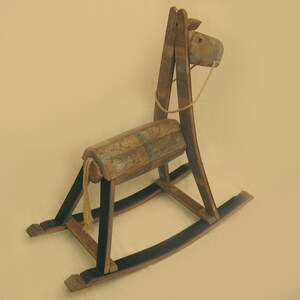 The Rocking Green Horse, recycled oak wine barrel staves, one of a kind piece image 5