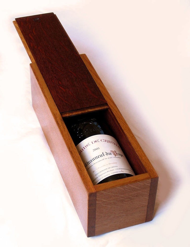 Niagara, stylish wine gift box, recycled oak wine barrel image 2