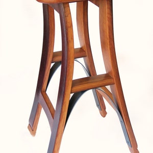 Eiffel, barstool recycled oak wine barrel high stool image 4