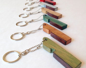 Candies keychain, recycled oak wine barrel staves