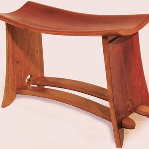 Rialto, medium size bench, recycled oak wine barrel staves from French wine barrels image 2