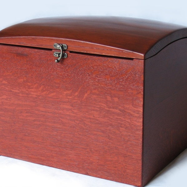 The Wish Box, recycled oak wine barrel wedding wish box with card slots