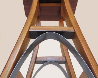 Eiffel, barstool recycled oak wine barrel high stool