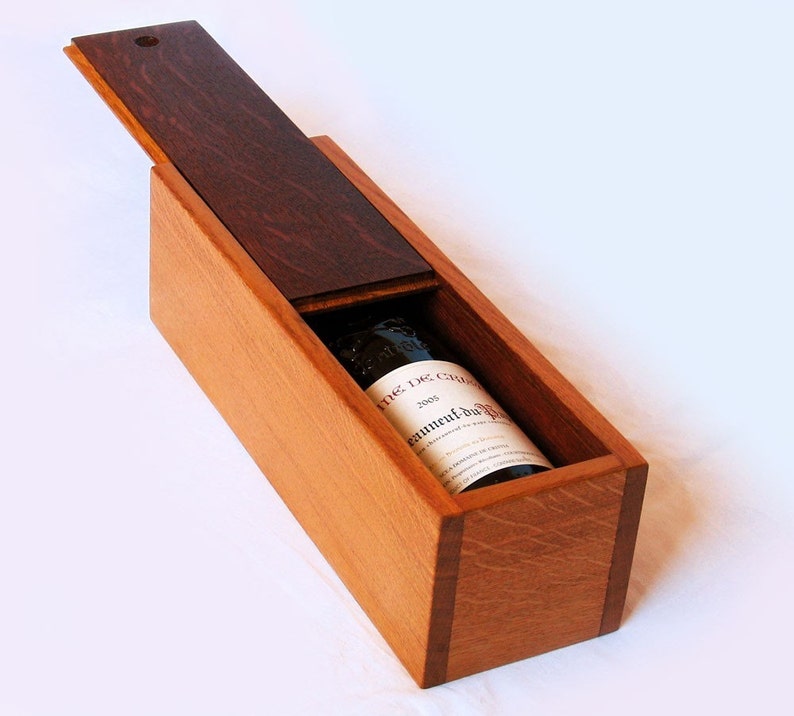 Niagara, stylish wine gift box, recycled oak wine barrel image 1