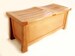 Venice Chest, solid white oak trunk, large bench made with recycled wood from wine fermentation barrels 
