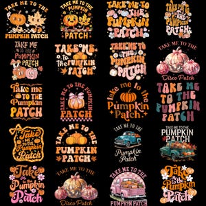 Take Me To The Pumpkin Patch Png, Autumn Pumpkin Png, Pumpkin Spice Png, Cozy Season Png, Girly Fall Coquette Png, Floral Fall, Digital File