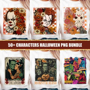 50+ Horror Character Halloween Png Bundle, Characters Halloween Png, Horror Png, Vintage Halloween png, Halloween png, Scary Movies Png, Png
