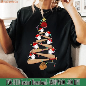 Baseball Christmas Tree Png, Baseball Christmas Png, Baseball Player Christmas Png, Baseball Png, Baseball Mom Png, Baseball Lover Xmas Png