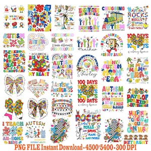 40+ Autism Designs Bundle, Autism Awareness Png, Autism Quote Png, Au-Some, Autism Mom Png, Puzzle Png, Autism Ribbon Png, Puzzle Piece Png