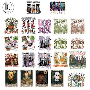 Horror Characters PNG Bundle, Horror Movies Bundle Png, Spooky Shirt Design, Horror Halloween Png, Digital File