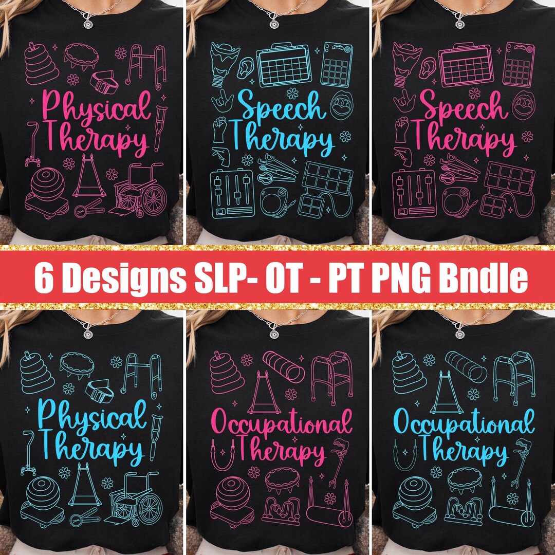 6+ Designs Speech Therapy SLP Squad Outline Style Png, Physical Therapy ...