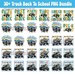Preppy Back To School Bundle For Boys Bundle PNG, School Boy PNG, Truck For Boy, Pre-K Kindergarten 1st/2nd 3rd Grade Png Sublimation Design