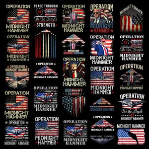 30+ Operation Midnight Hammer Bundle PNG, Midnight Hammer Png Image Design , B2 Stealth Bomber Military Graphics, Patriotic Veteran Gifts