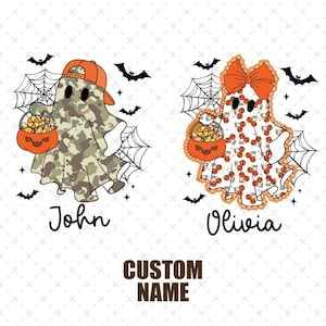Personalized Boo Ghost Halloween Png, Boy Girl Halloween Png, Custom Kids Name Png, Halloween Ghost Png, Cute Ghost Png, Spooky Season Png