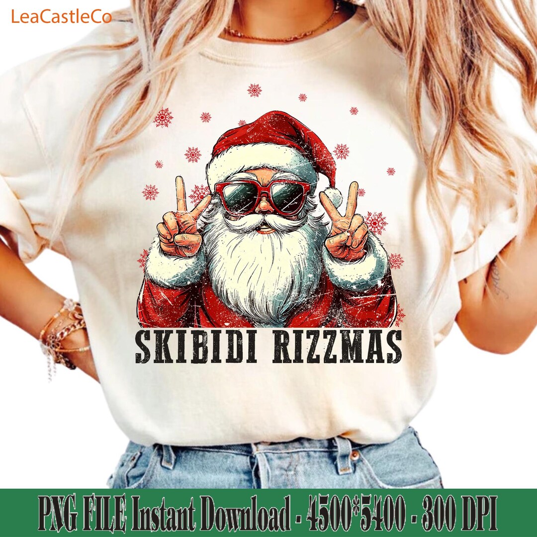 Skibidi Rizzmas PNG, Merry Rizzmas Png, Santa Bruh Christmas PNG, Rizz ...
