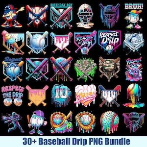 BASEBALL Drip PNG Bundle, Baseball PnG, Baseball Shirt ,Baseball Mom, Sublimation, Ice Cream Drip, Baseball Game Day, Team colors