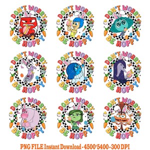 Plus de 9 lots de Pâques en dessin animé, ne vous inquiétez pas, soyez houblonnée, Pâques png Émotions Pâques dessin animé png Araignée héros personnage Lapin Pâques dessin animé png